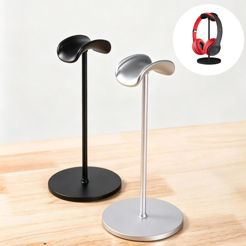Telephone Headset Office - Desktop Headphone Stand Curved ABS Headset