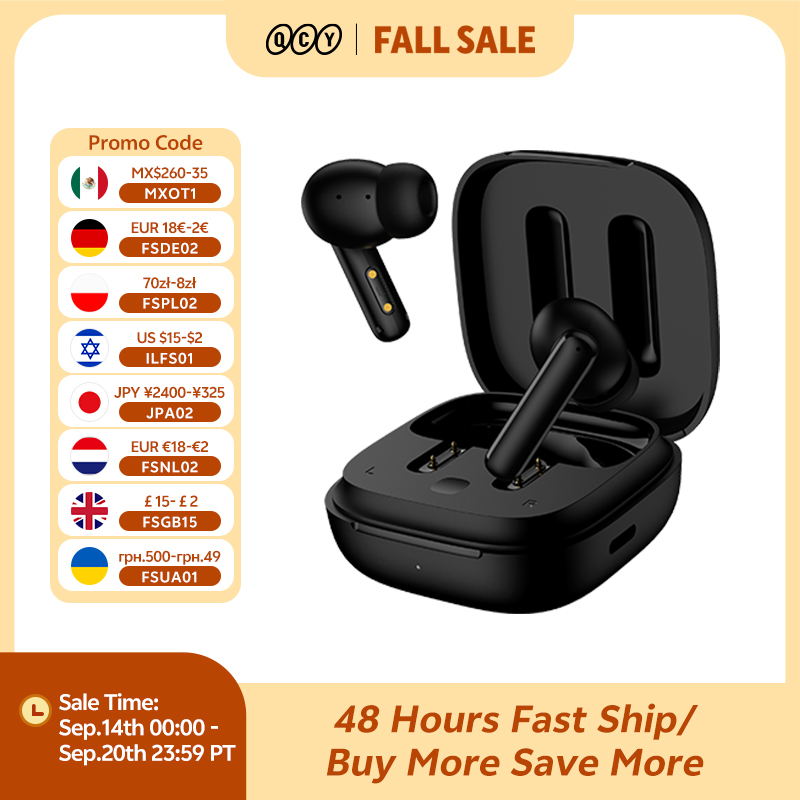 Telephone Headset Office - QCY T13 ANC Wireless Earphones Bluetooth