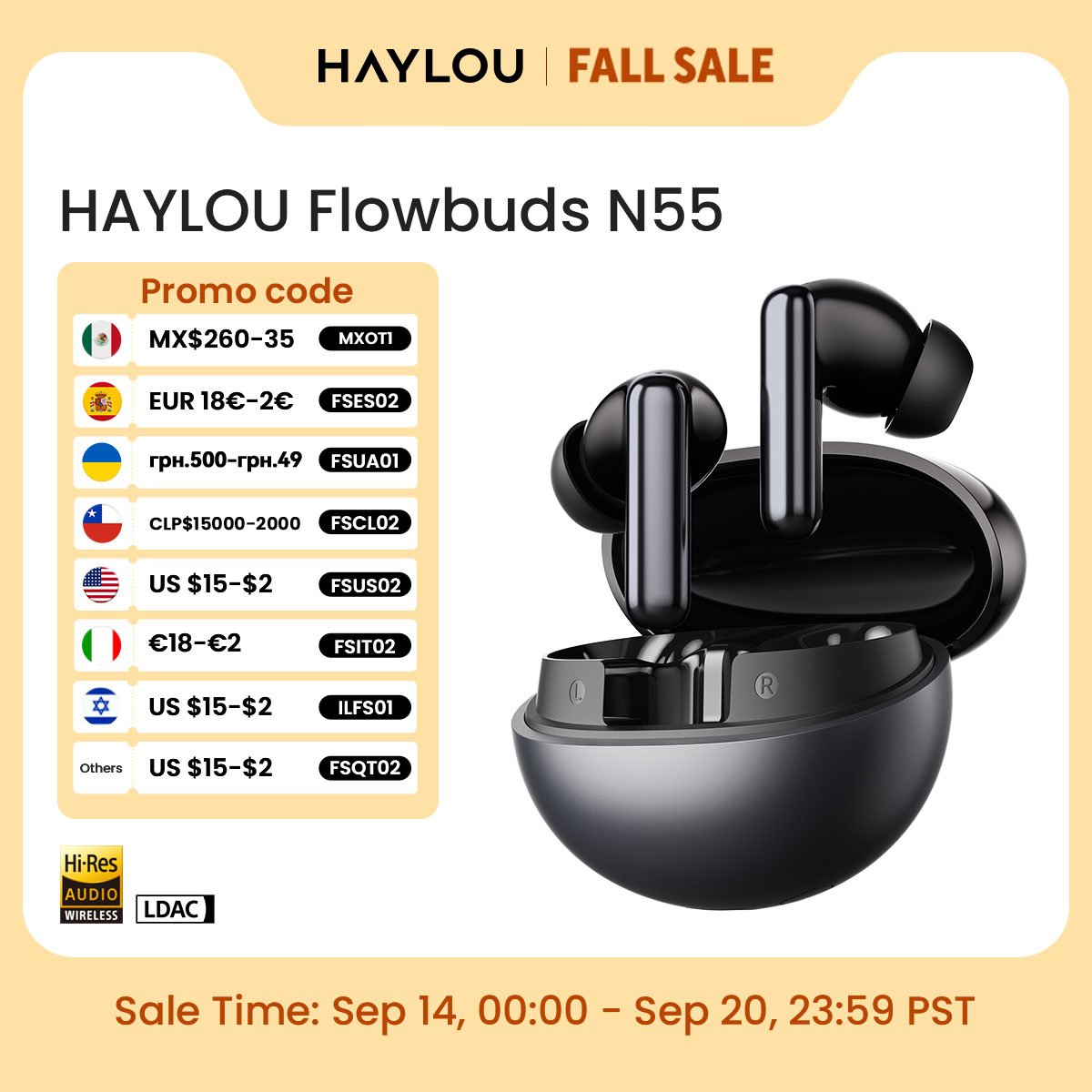 Telephone Headset Office - HAYLOU Flowbuds N55 Wireless Earbuds 54dB