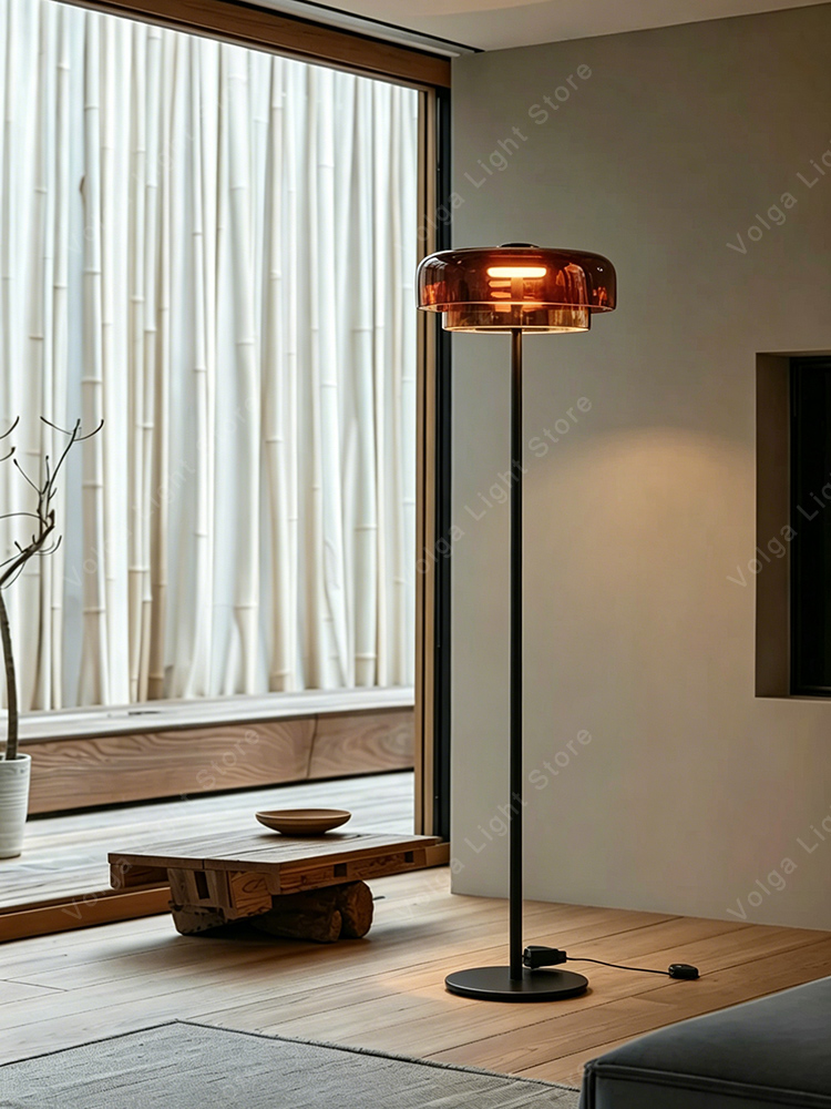 Floor Lamp Arched - Nordic Luxury Glass Orange Green Floor