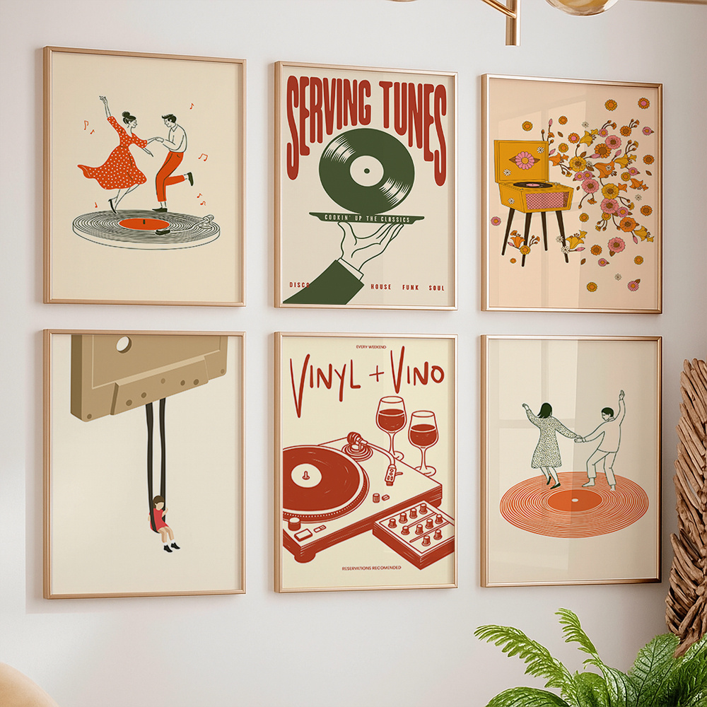 Office Furniture For Home - 1pc Vintage Music Canvas Poster Unframed