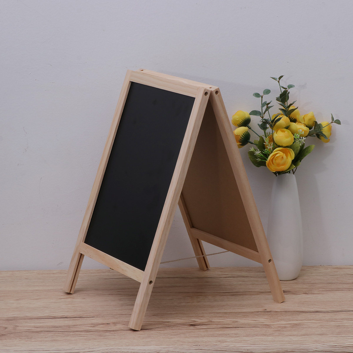 Whiteboard Easel Tripod - 1Set Mini Blackboard Wooden Tripod Easel