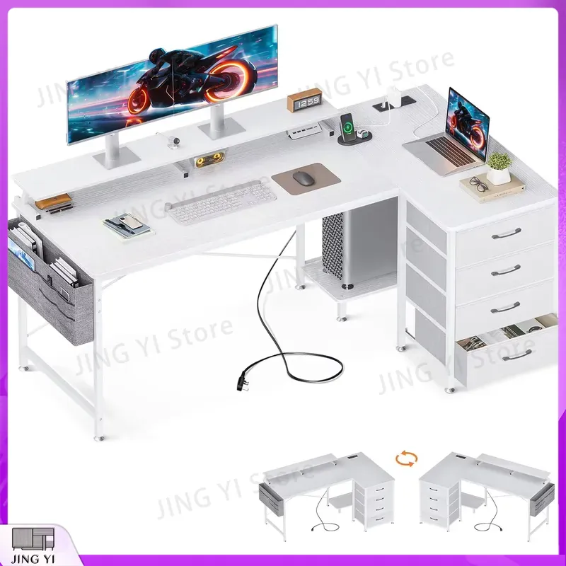 L Shaped Computer Desk 160x80c - огляд і ціна Office Furniture Outlet