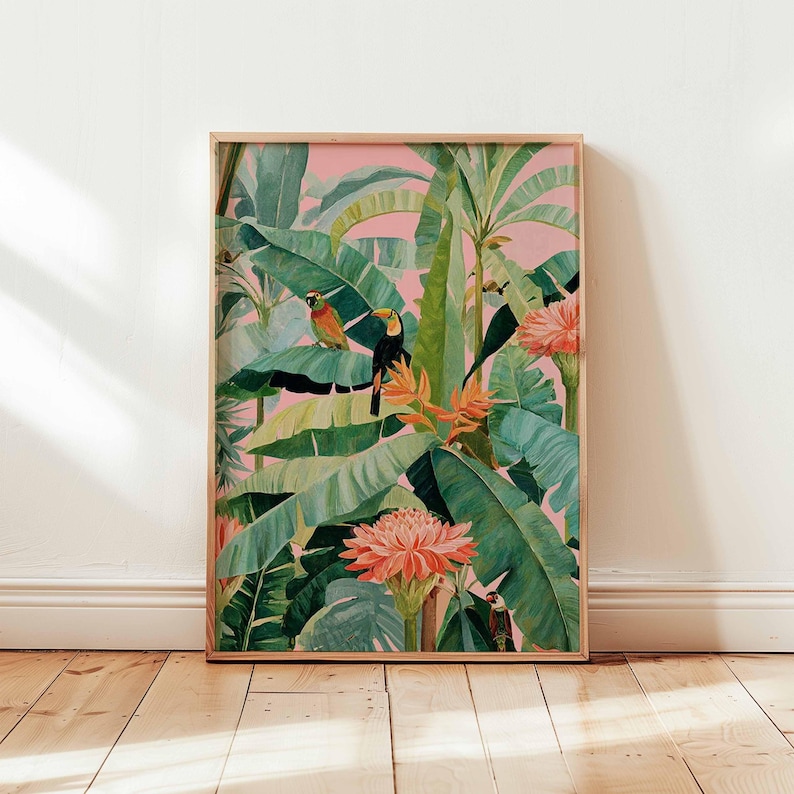 1pc Retro Tropical Canvas Post - огляд і ціна Office Furniture For Home
