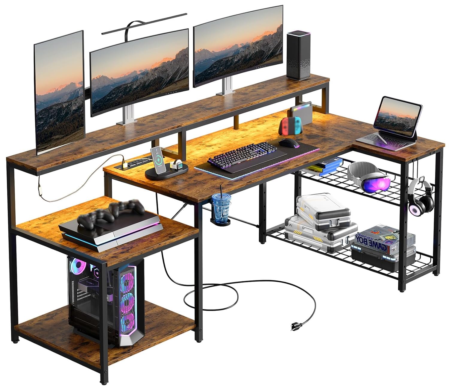 71.5 inch Computer Desk with P - огляд і ціна Office Furniture Outlet