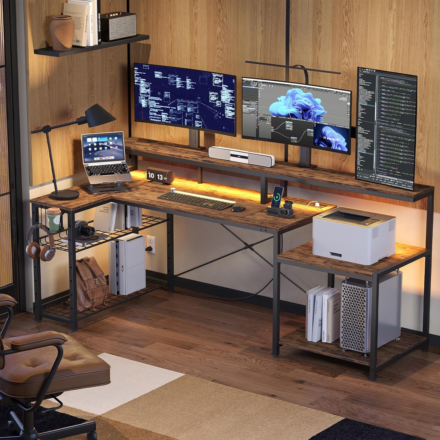 71.5 inch Computer Desk with P - огляд і ціна Office Furniture Outlet