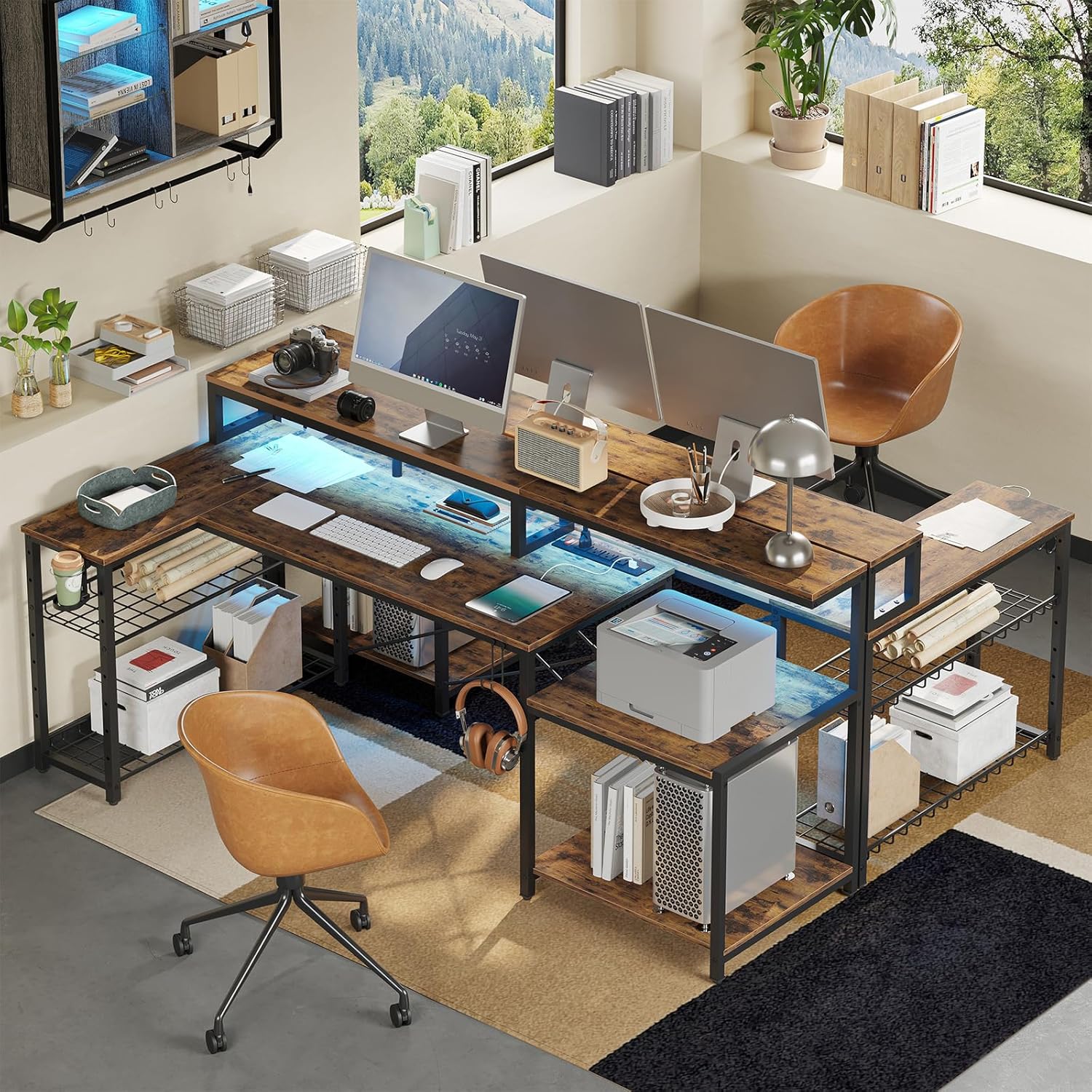 71.5 inch Computer Desk with P - огляд і ціна Office Furniture Outlet