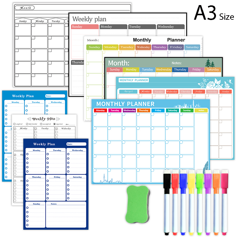 Magnetic Weekly Monthly Planne - огляд і ціна Magnetic Whiteboard Calendar