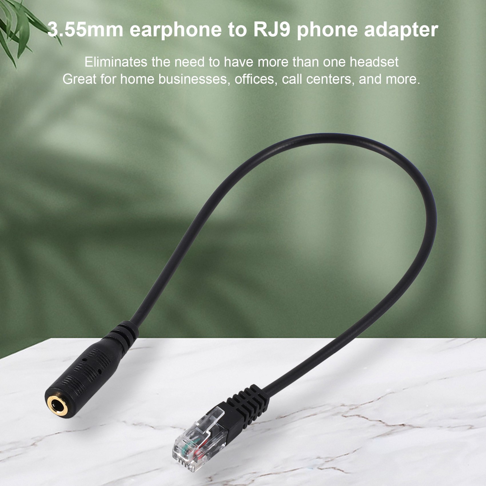 Dec.-3.5mm Plug Jack to RJ9 fo - огляд і ціна Telephone Headset Office
