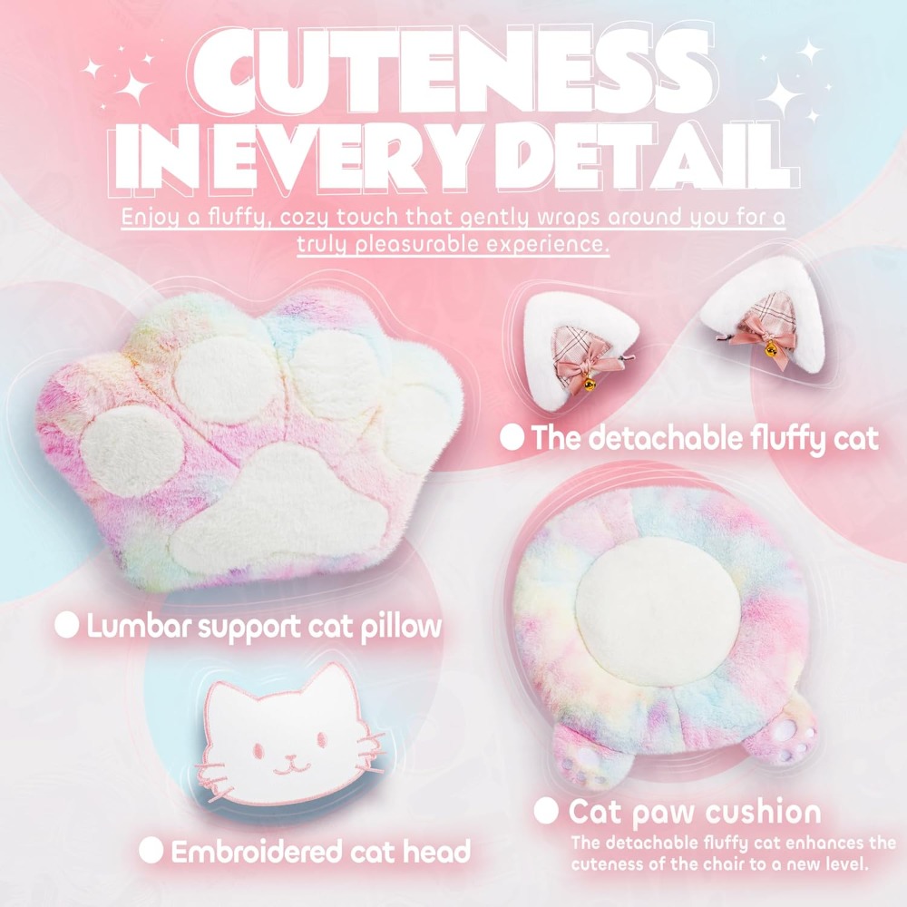 Gaming Chair Cute with Cat Ear - огляд і ціна Office Furniture Ergonomic