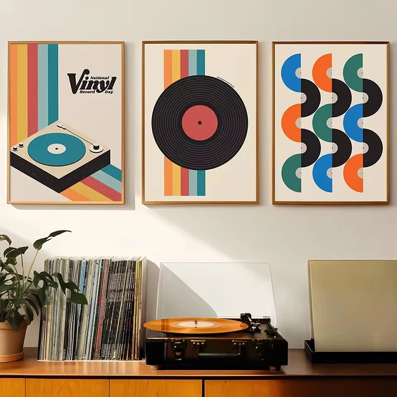 Mid Century Vinyl Record Canva - огляд і ціна Office Furniture For Home
