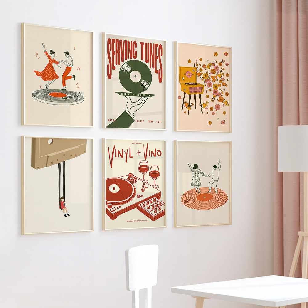 1pc Vintage Music Canvas Poste - огляд і ціна Office Furniture For Home