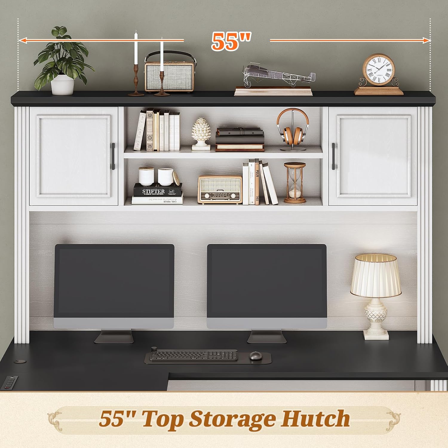L Shaped Desk with Hutch & 3 D - огляд і ціна Office Furniture Outlet