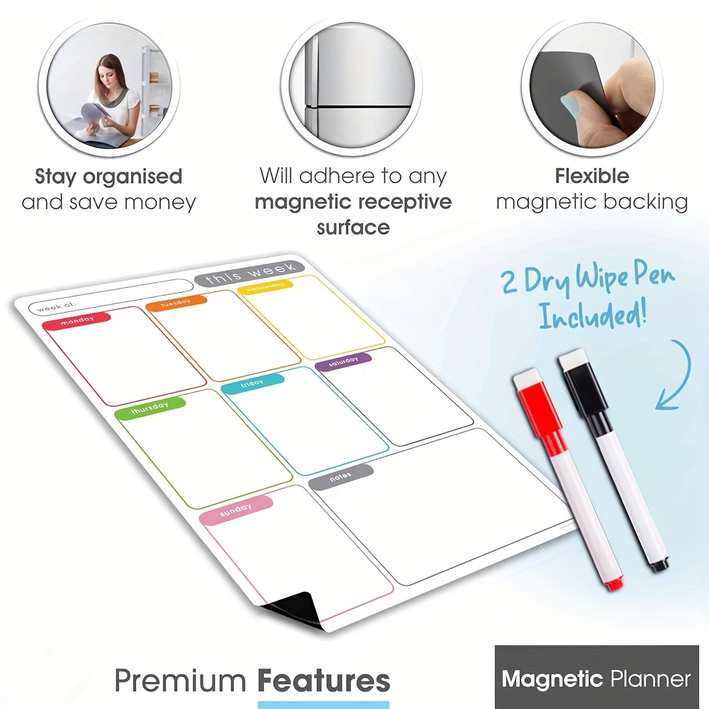 A4 Magnetic Weekly Planner, Er - огляд і ціна Magnetic Whiteboard Calendar